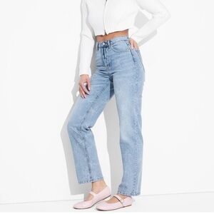 Wild Fable BOW Print Wide Leg Baggy Denim Pants